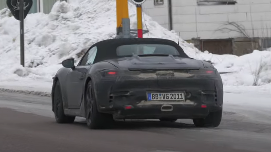 The Porsche Boxster EV Has Been Spotted With A Fake Exhaust